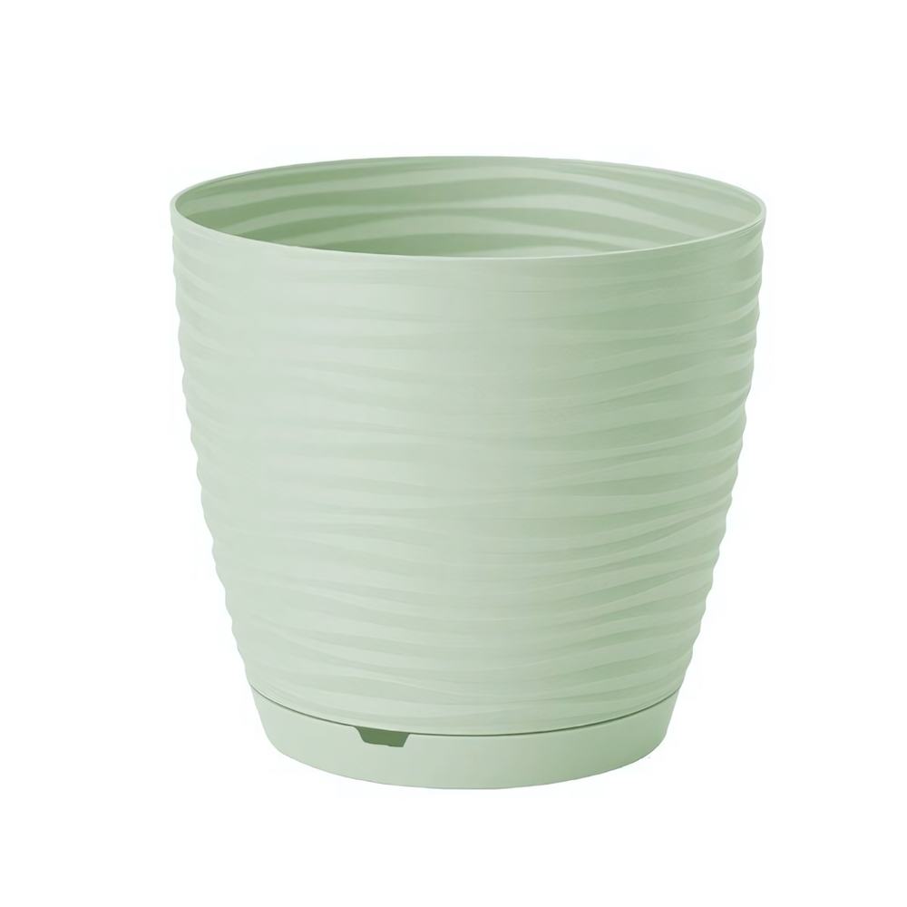 Горшок для цветов Saffron 1,5 л с поддоном (светло-зеленый)