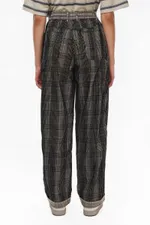 Брюки Ymkashix Velvet Tartan коричневые / черные