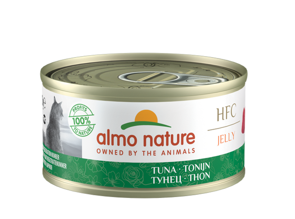 Almo Nature Консервы для Кошек "Тунец в желе" (HFC Adult Cat Tuna Jelly) 0,07 кг x 1 шт.