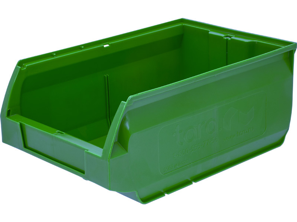 Ящик сплошной 350×230×150 мм, объем 12.08 л., арт.: 5003, зелёный, код: 14822