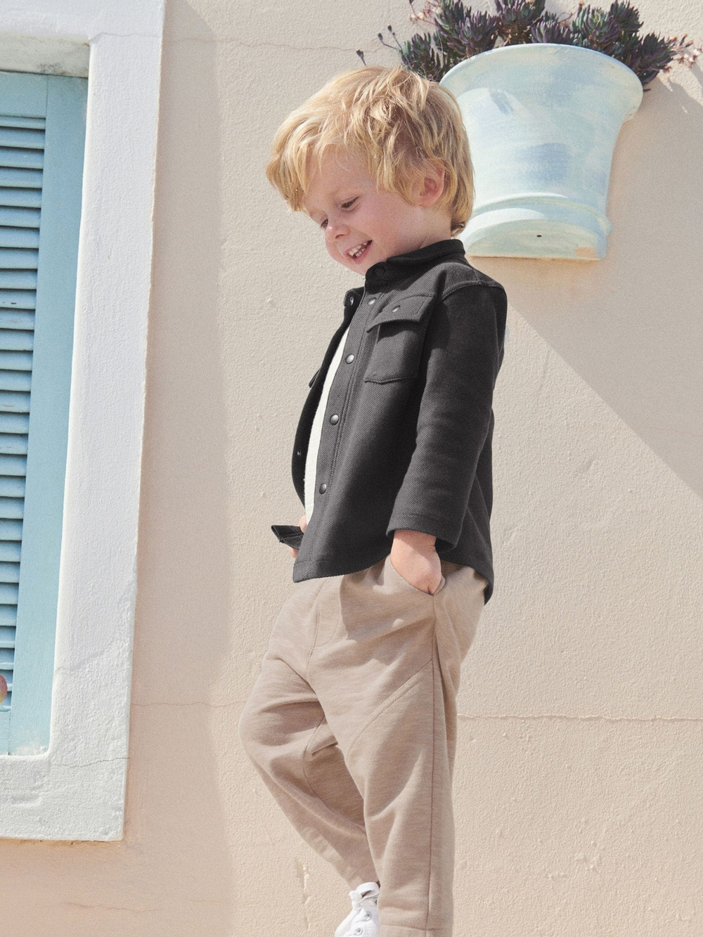 Комплект из трех предметов для мальчика Next B47-200, Темно-серый, Белый, Песочный