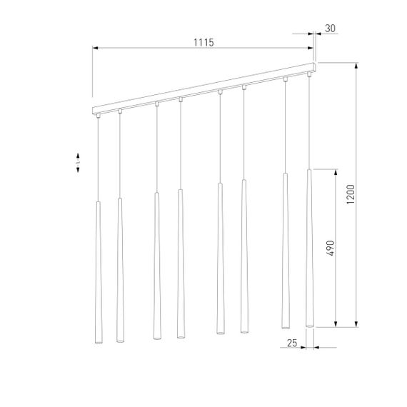 Подвесной светильник TK Lighting 6423 Piano Gold
