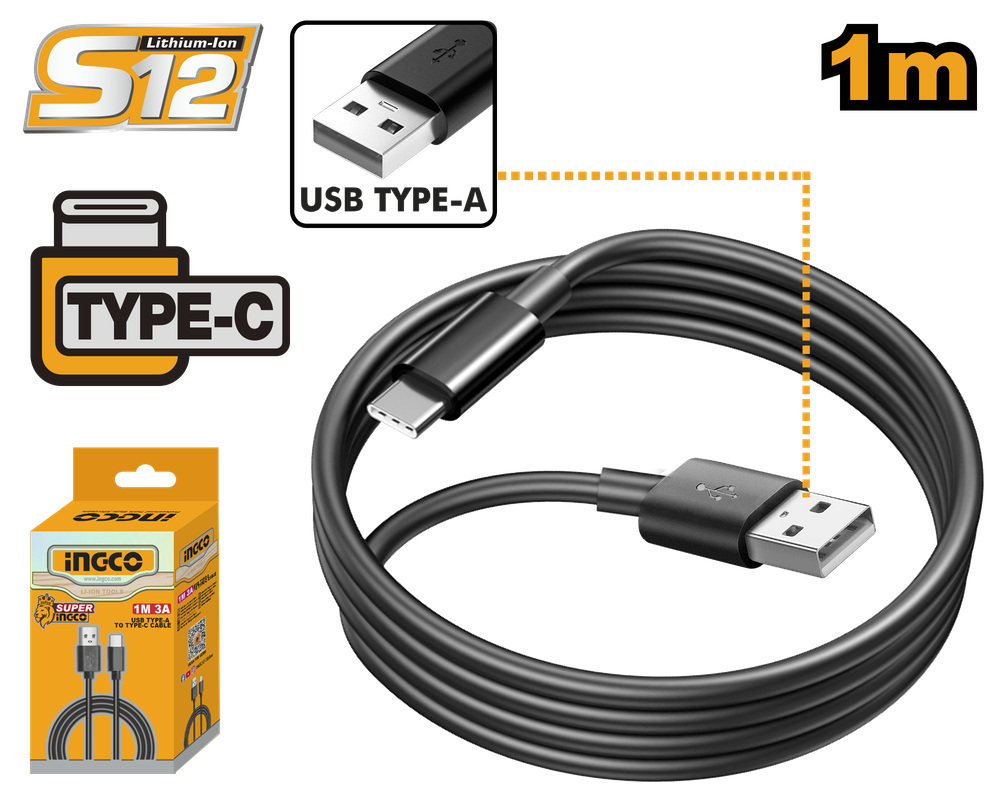 Кабель для зарядки USB - Type-C INGCO IUCC01 1 м