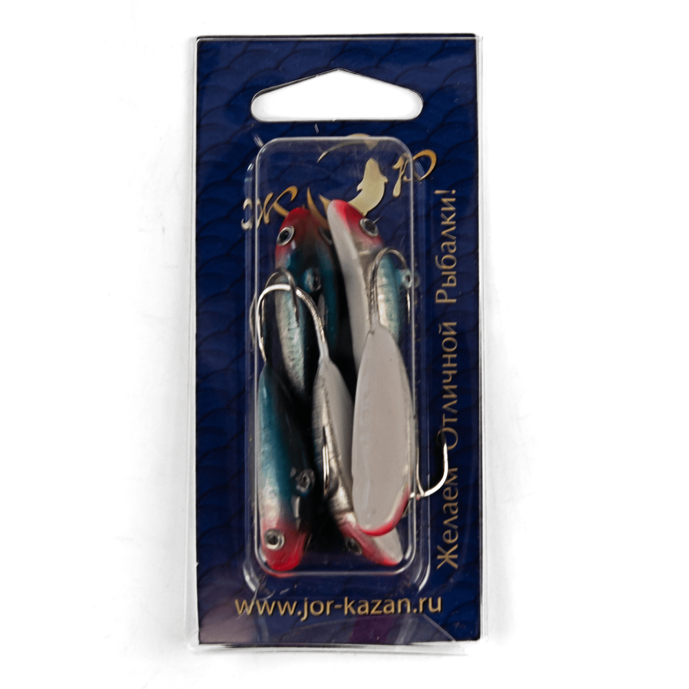 Блесна-мормышка ЖОР "Сомик" цветная флуоресцентная (39мм, 20гр, 5шт/уп)