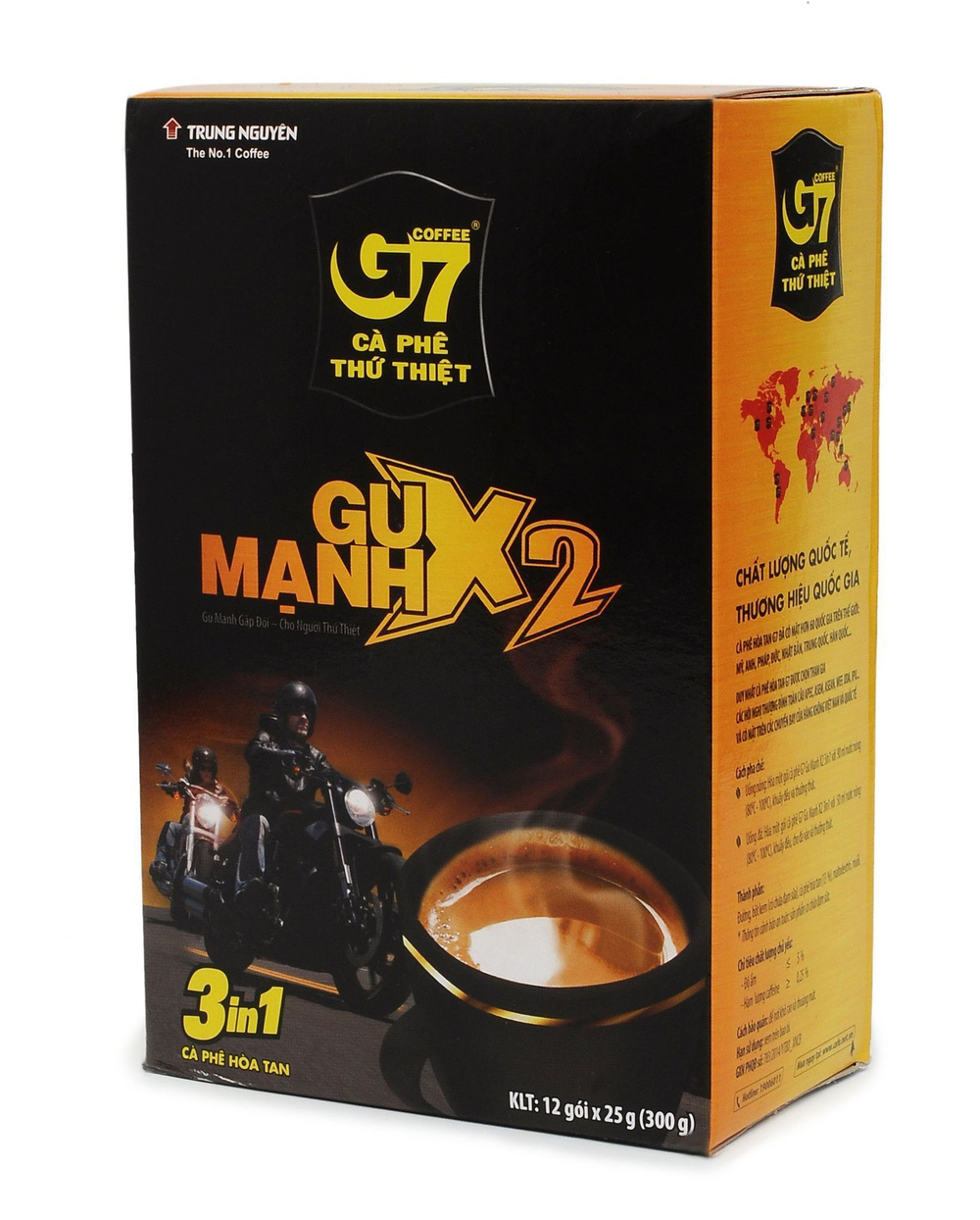 Вьетнамский растворимый кофе G7 крепкий Gu Manh X2 (12*25г) Trung Nguyen