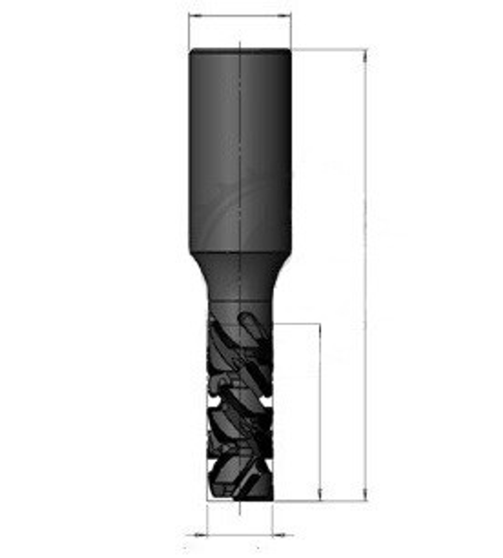 PCD фреза D.20x30 S.20х40 Z=2 HM RH