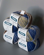 -60% Patons Merino Extrafine DK (100% меринос экстрафайн) 5x50г | сине-жёлтый секционный