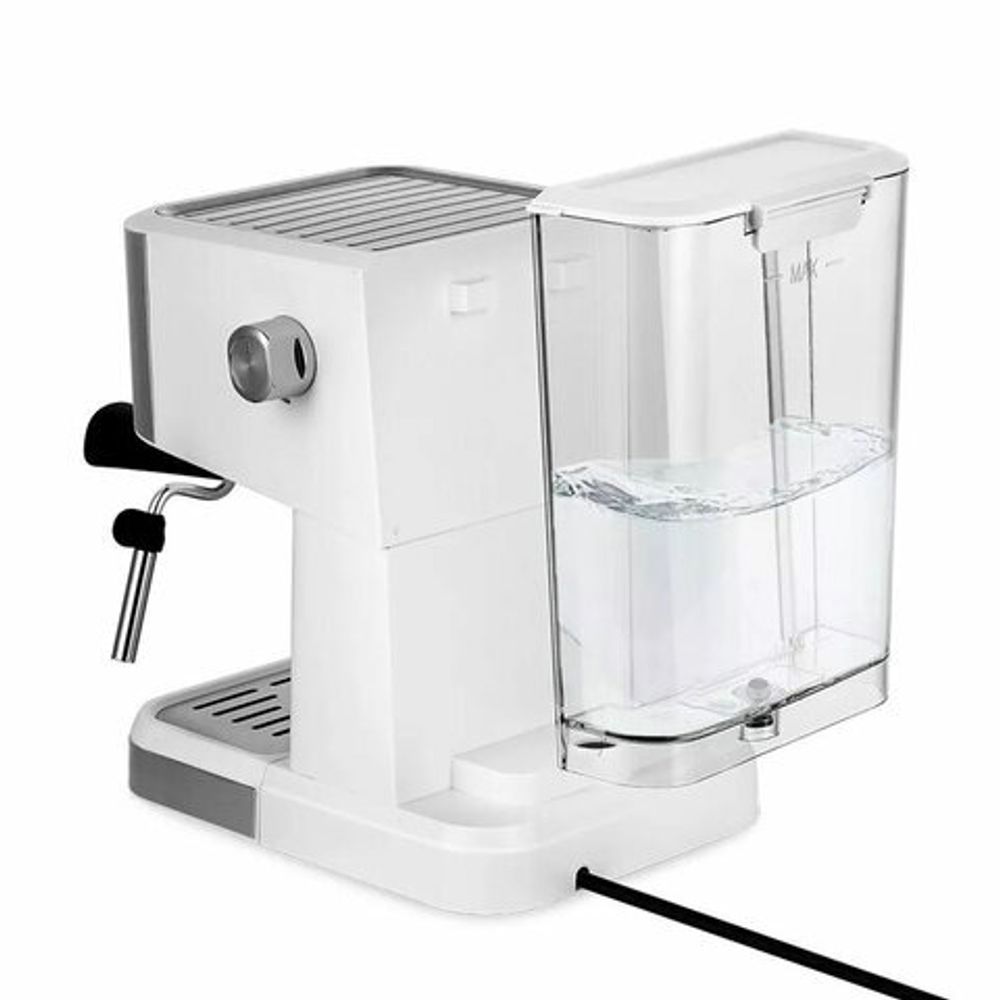 Кофеварка рожковая KITFORT КТ-7139, 1050 Вт, объем 1,5 л, 15 бар, ручной капучинатор, белая