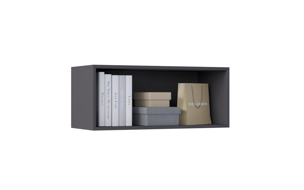 Тумба навесная №1 Оливия, Графит, Графит глянец