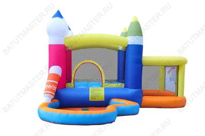 Батут для детей на дачу "Радужный замок" 3,4*3,1*2,1 м