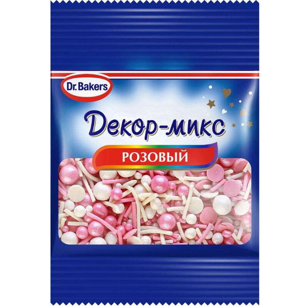 Посыпки Dr.Bakers розовый микс 10 гр
