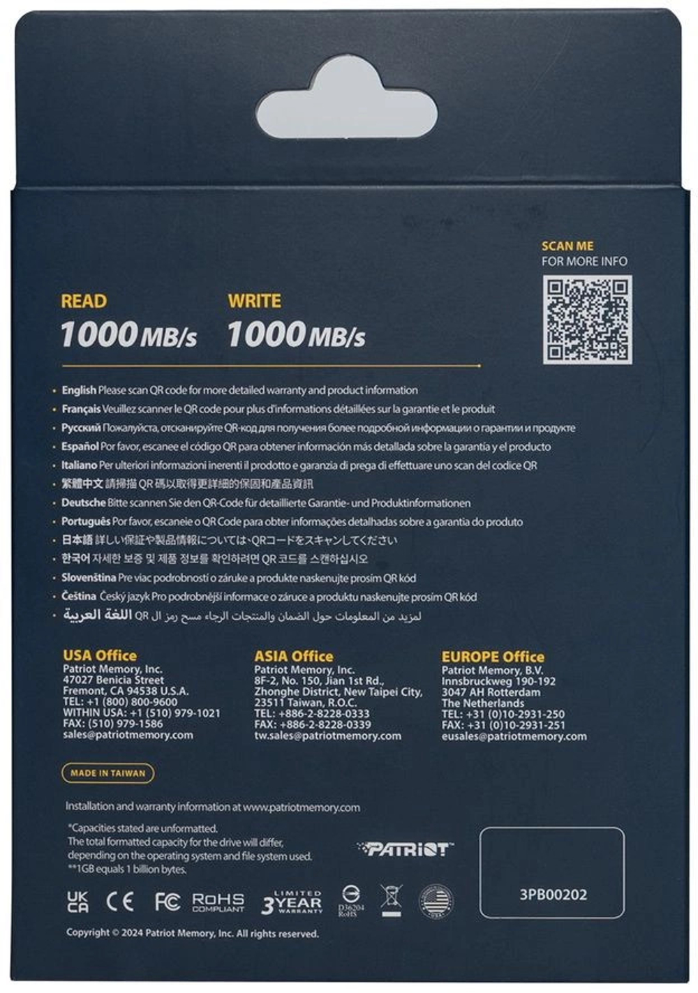 Внешний SSD USB 3.2 Gen 2 Type-C Patriot Memory PTPL512GPEC