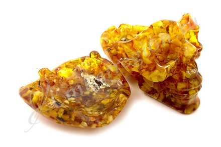 Шкатулка Череп (янтарный)