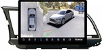 Магнитола для Hyundai Elantra 6 2016-2018 (штатная КЗВ, рамка тип 1) - Teyes CC3-2K-360 монитор 13" 2K QLED на Android 10, 6Гб+128Гб, CarPlay, 4G SIM-слот, 4 камеры в комплекте