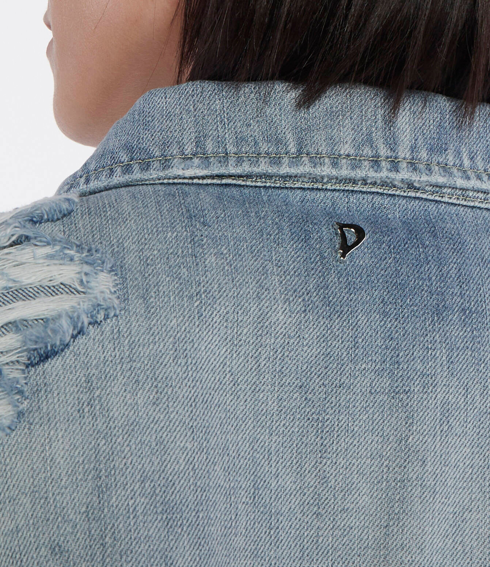 Джинсовая рубашка DONDUP - made in Italy - голубой(DJ621 DF0263D HO4)