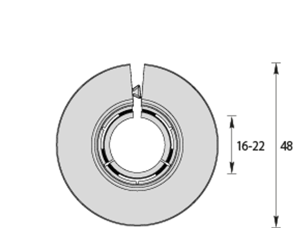 Обвод универсальный для труб 16-22 мм 001 Белый (во флоупаке)