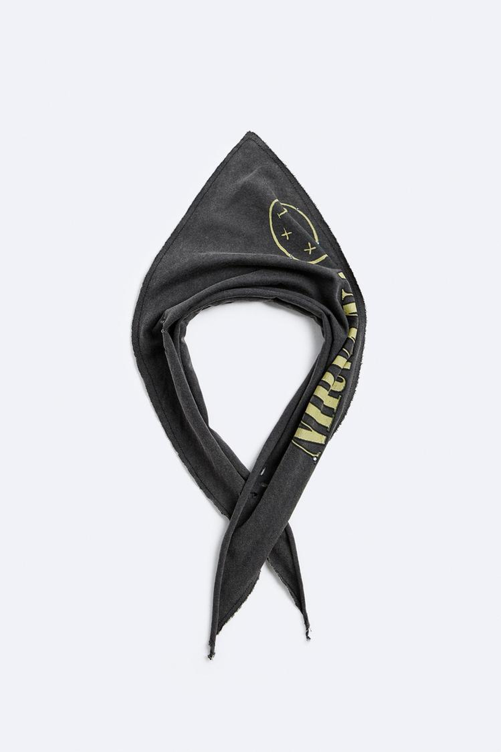 ZARA ПЛАТОК NIRVANA © С ЭФФЕКТОМ ПОТЕРТОСТИ, АНТРАУИТОВО-СЕРЫЙ