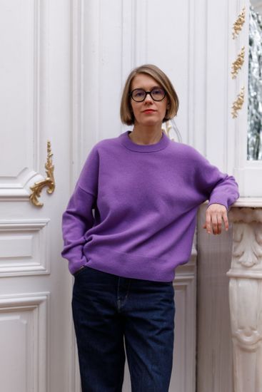 Джемпер Л.Т., 100% шерсть ягнёнка, цвет пурпурный.