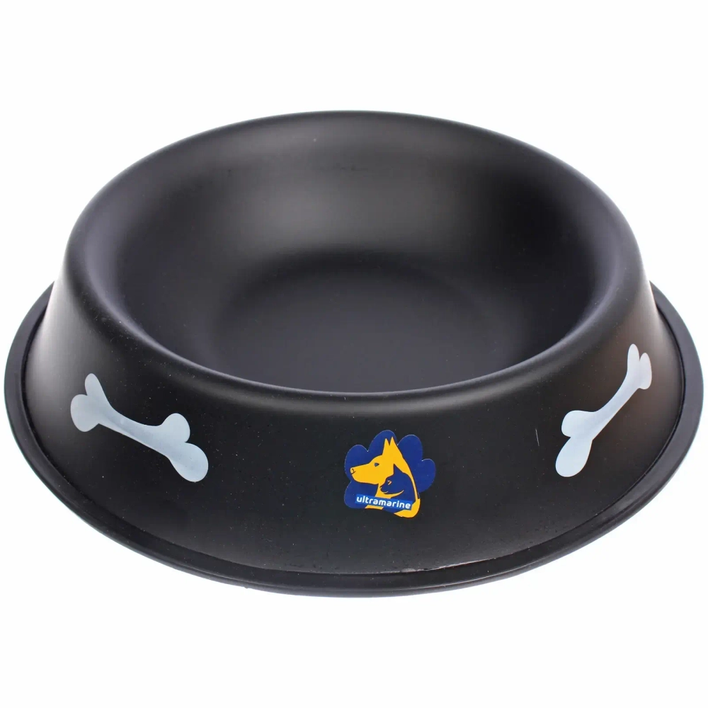 Миска из нержавеющей стали с силиконовым нескользящим ободком «ЛЮБИМЫЙ БРО», цвет черный, 26см (наклейка)