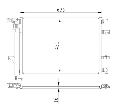 Kular - 86120-KLR - Condenser, air conditioning