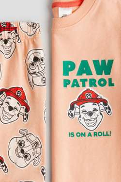 H&M Пижамный комплект с принтом, оранжевый