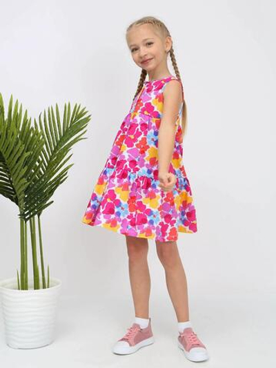 Платье кулирка "Флорида-7" белый, р.116 (Ивашка)