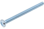 Винт Стройбат М4x50, DIN 7985, полукруглая головка, цинк, 7 шт. европодвес 296233