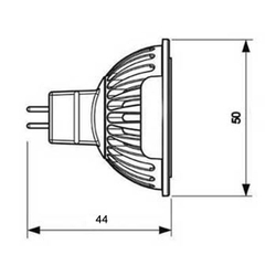 Лампа накаливания галогенная 50W 12V 24G GU5.3 - цвет в ассортименте