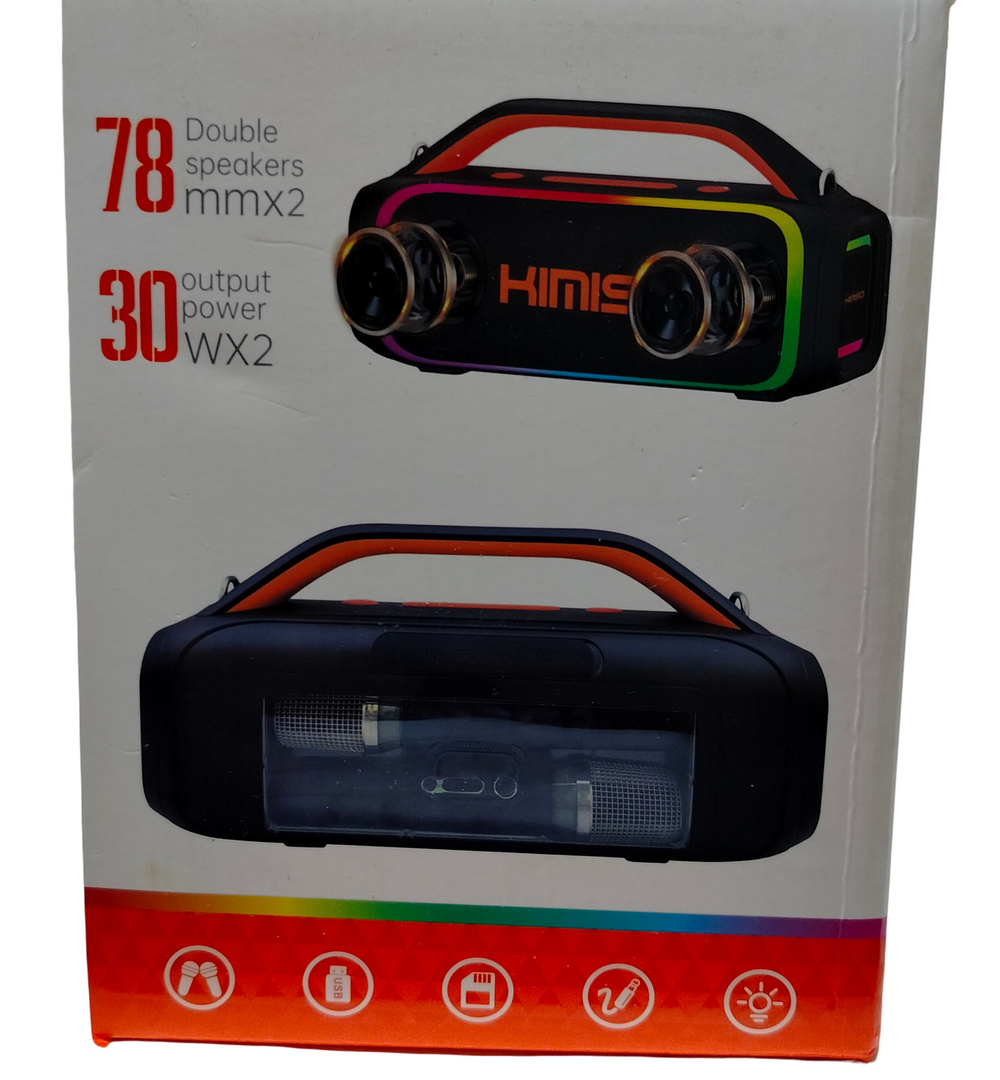 Беспроводная колонка-Караоке Extra Bass 60W RGB KMS-809PRO