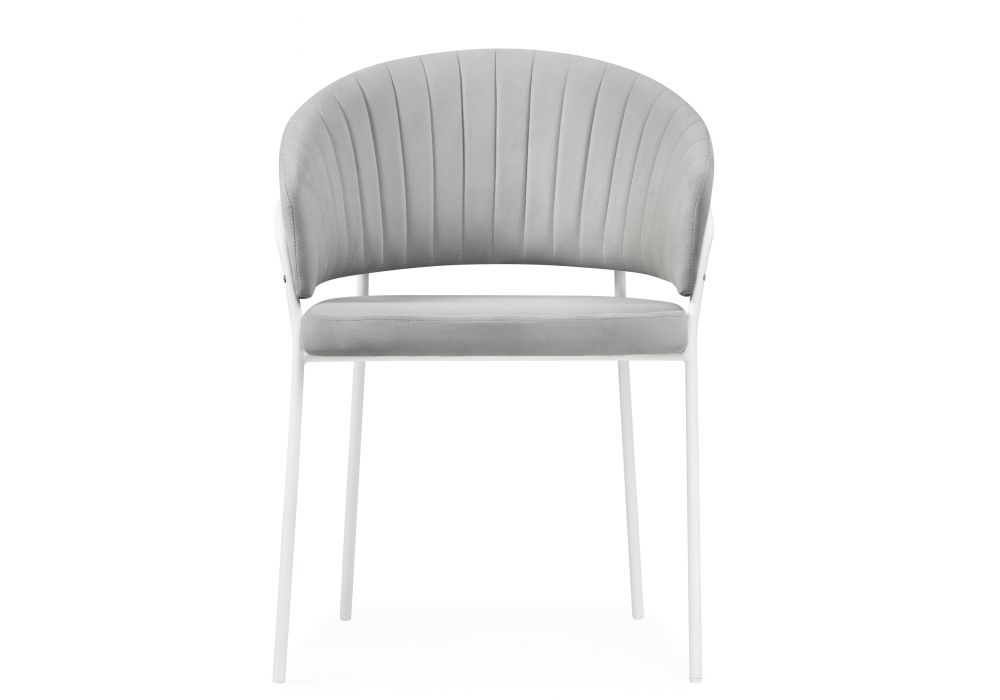 Стул на металлокаркасе Лео серый / белый