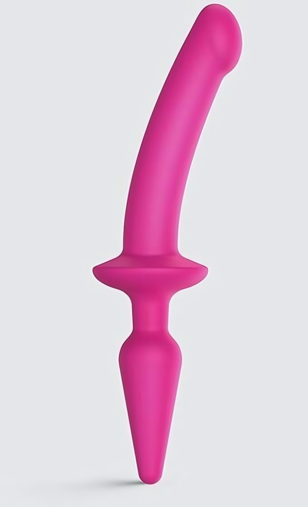 Розовый двусторонний фаллоимитатор Strap-On-Me Dildo Plug-In Switch size S (Цвет: розовый)
