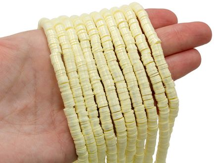 Нить каучуковых бусин 6мм, с перламутрово-золотистым эффектом (опт)