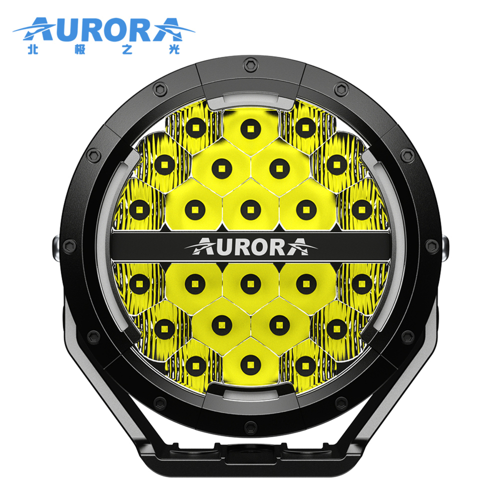 Светодиодные фары Aurora комбинированный белый свет с ДХО белый и янтарный свет