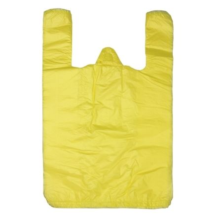 Пакеты-майки жёлтые 25+12х45см 9мкм (100/5000шт)