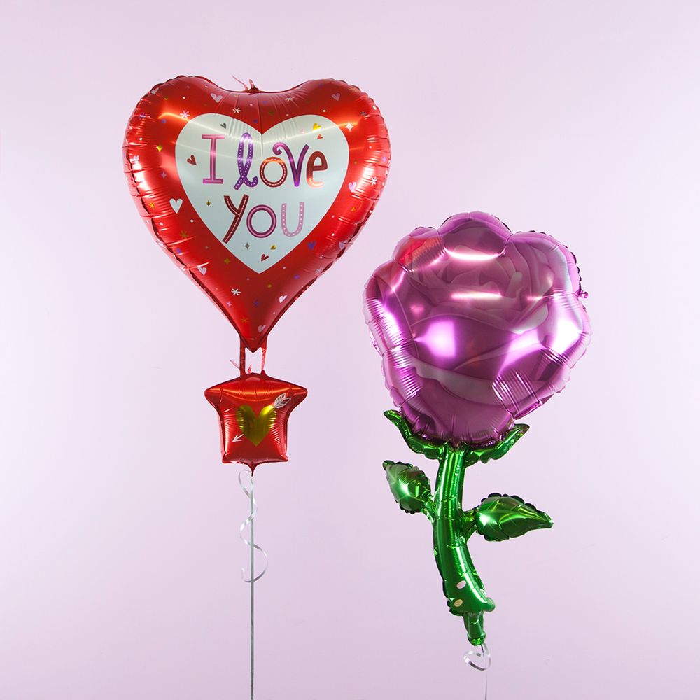 Шар (32''/81 см) Фигура, Роза, Розовый, 1 шт.