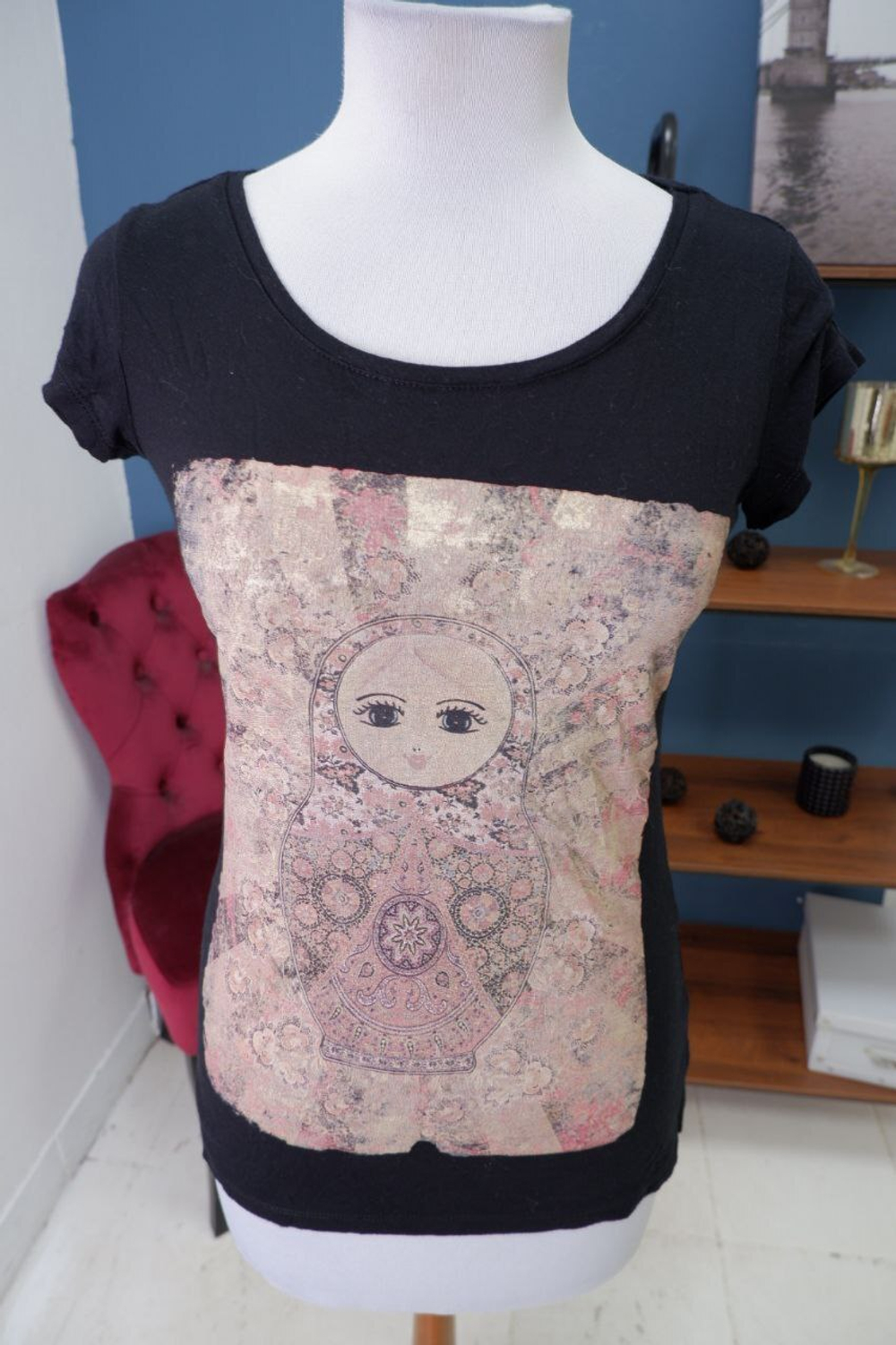 Футболка Jessica с матрешкой 40 размер