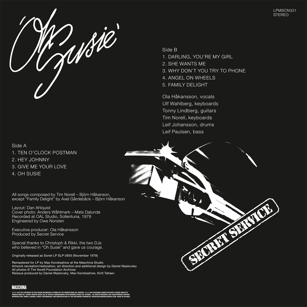 LP: Secret Service — «Oh Susie» (1979/2025) [Black Vinyl]