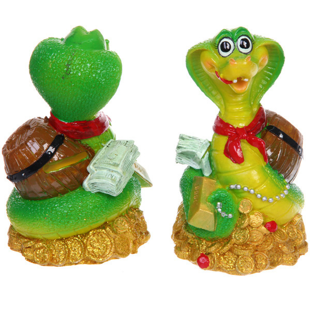 Фигурка новогодняя «Змея богатство» 9*8*13,5 см, микс