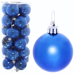 Новогодние шары 5 см (набор 24 шт) «Глянец», синий