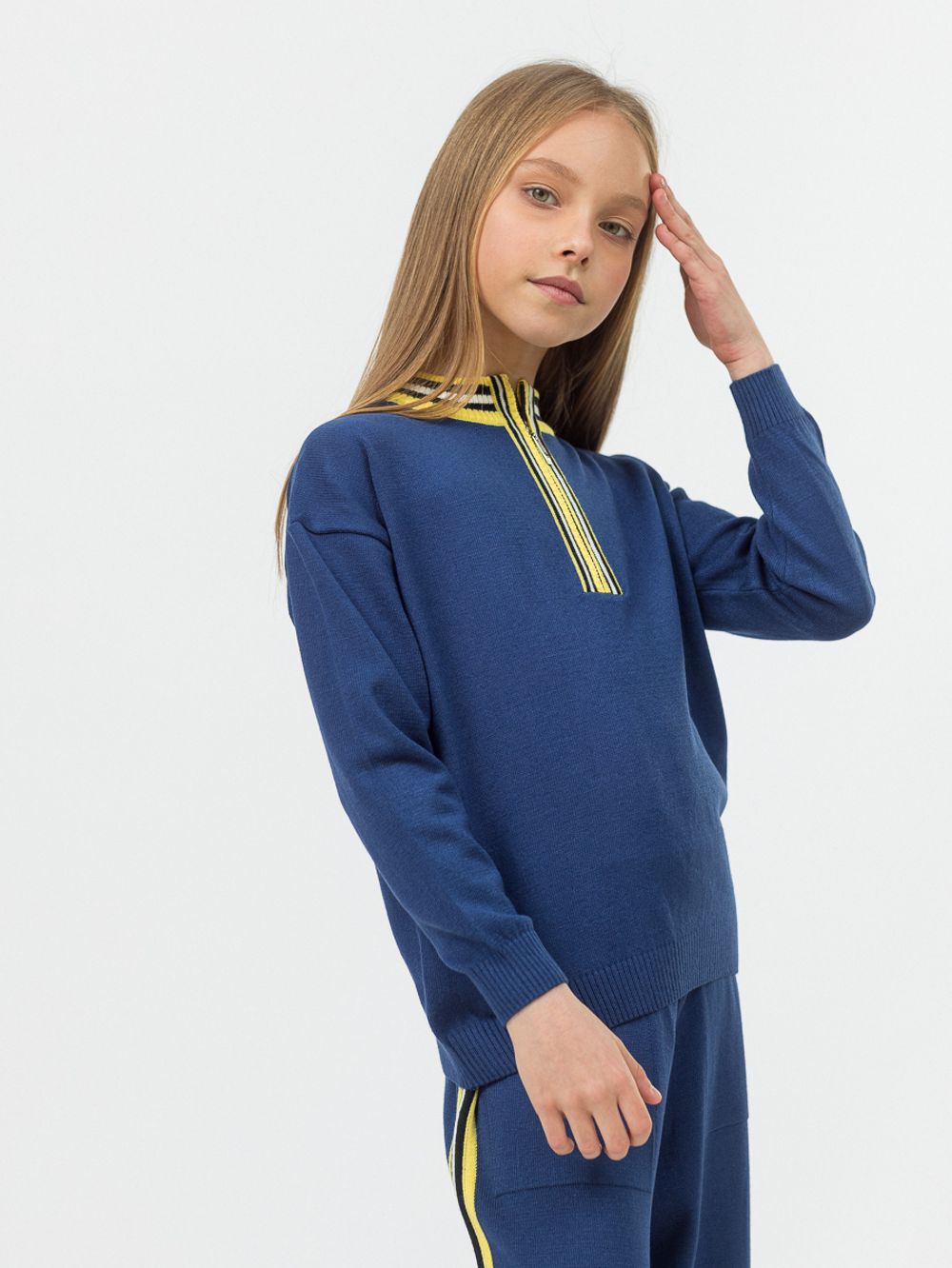 Джемпер для девочки AT975 сапфировый