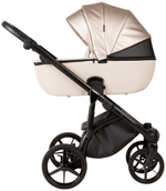 Детская коляска Adamex Nola Deluxe 3 в 1 N-SD10 (СВ.БЕЖ КОЖА + БЕЖ.ПЕРЛ.КОЖА)