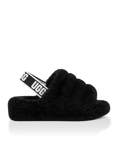 Ugg Fluff Yeah Slide-Black