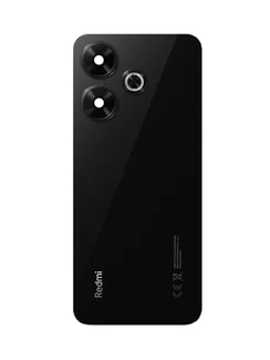 Задняя крышка для Xiaomi Redmi 13 4G Черная (Midnight black) со стеклом камеры
