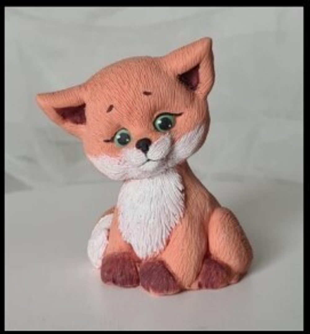 Молд силиконовый "3D Лисенок" 8*7 см. КК120