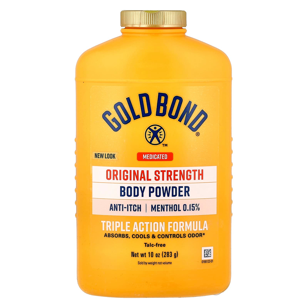 Gold Bond, Пудра для тела, формула тройного действия, оригинальная сила, 283 г (10 унций)