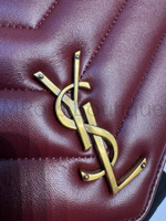 Женская сумка Yves Saint Laurent Small Loulou Matelasse бордового цвета маленькая