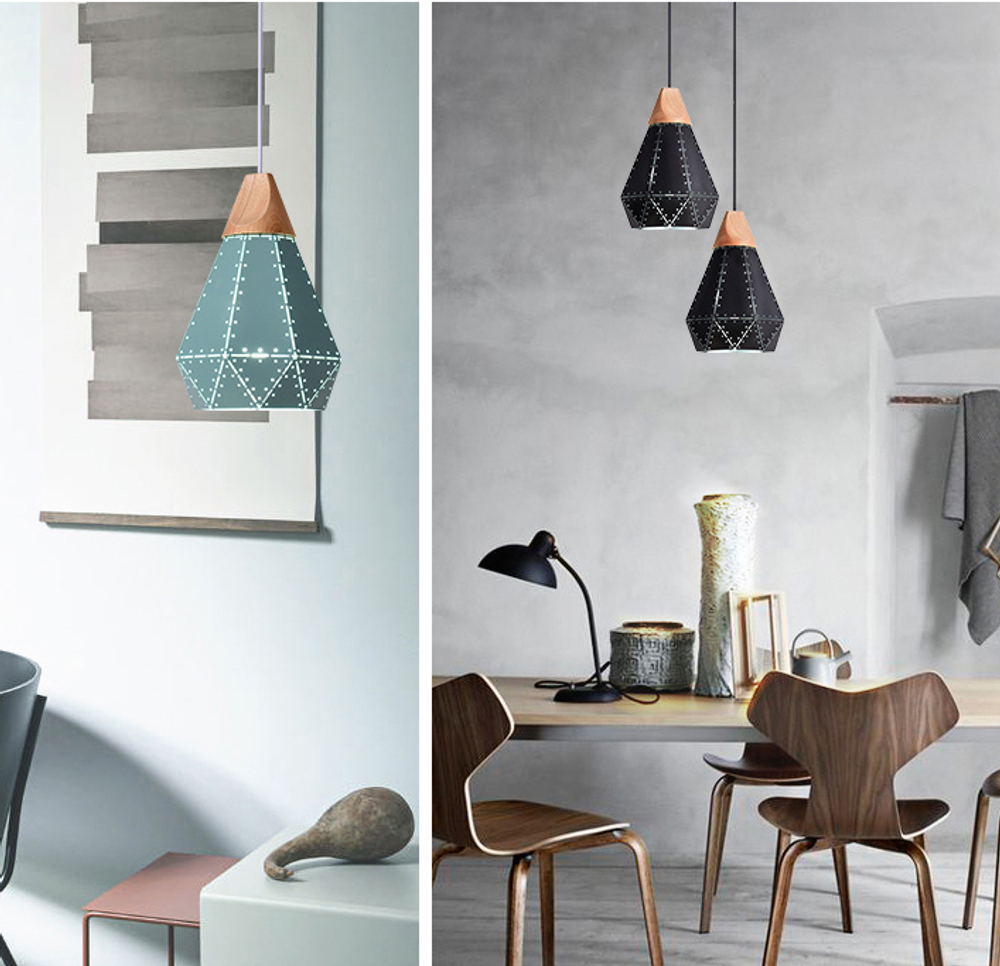 Pendant design lamp Fracture  D30 (Black)