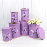 Коробка 21х25.5 см Набор 6 шт "Flowers For You" (Серебряный)