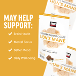 Force Factor, Modern Mushrooms ™, львиная грива, ваниль, 300 мг, 30 мягких жевательных таблеток