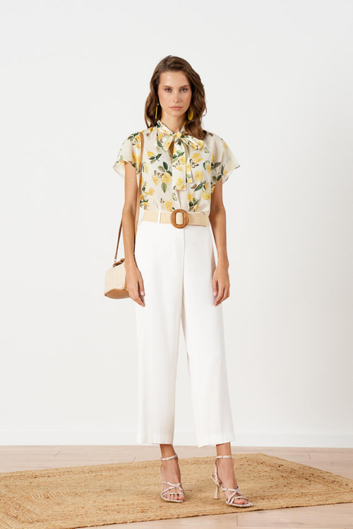 23217 Блузка женская (лимонный принт)